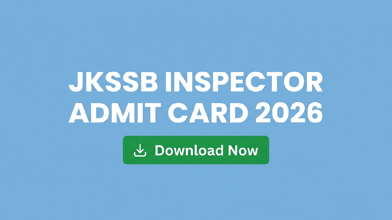 JKSSB Inspector Admit Card 2026