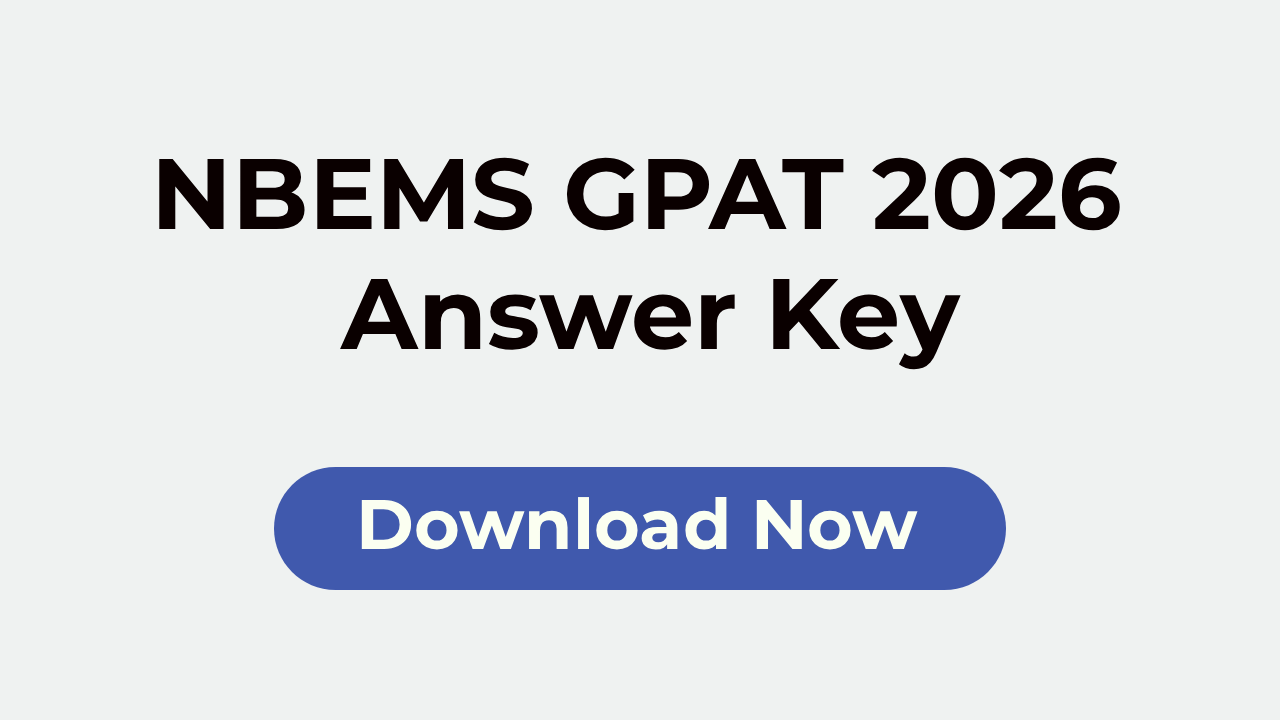 NBEMS GPAT 2026 Answer Key